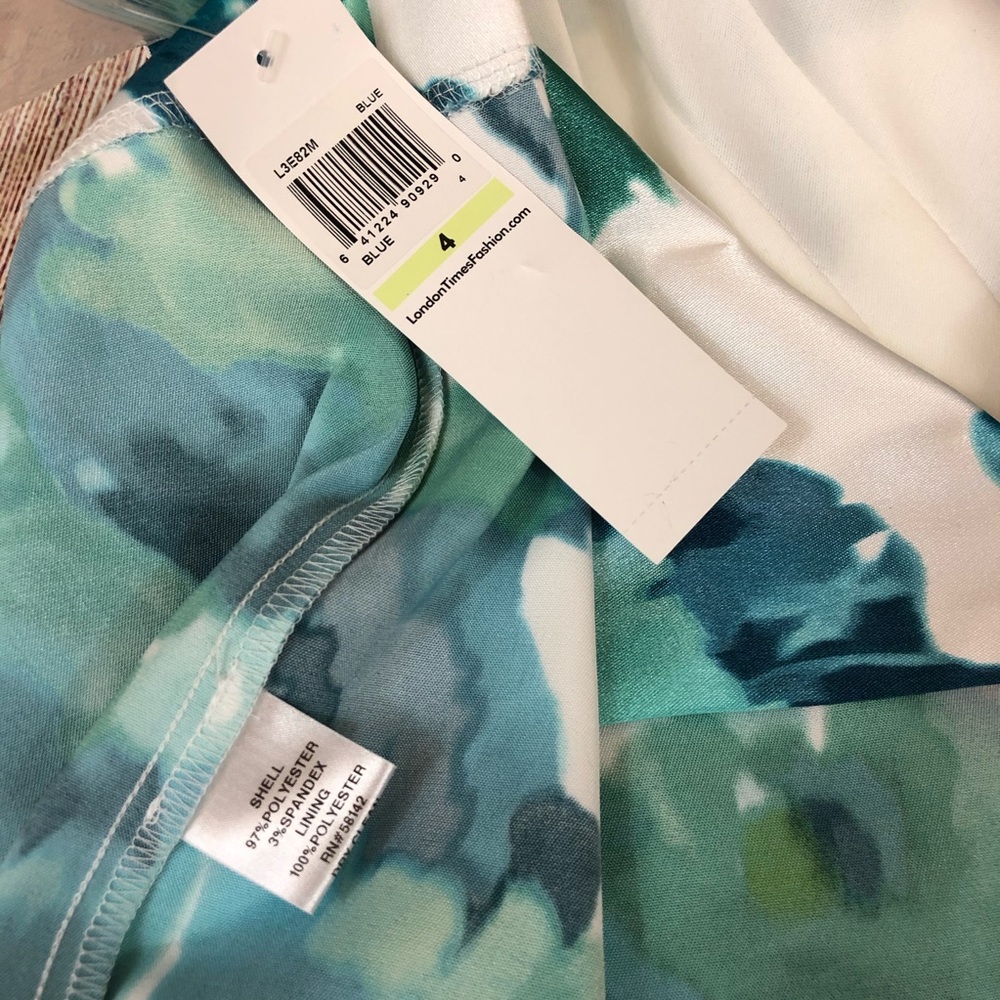 London Times Blue Cocktail Dress - Picture 14 of 15